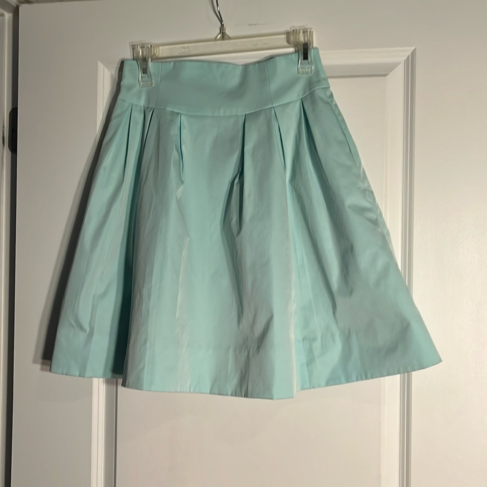 Nanette Lepore Pleated Mini Skirt Light Blue- 4